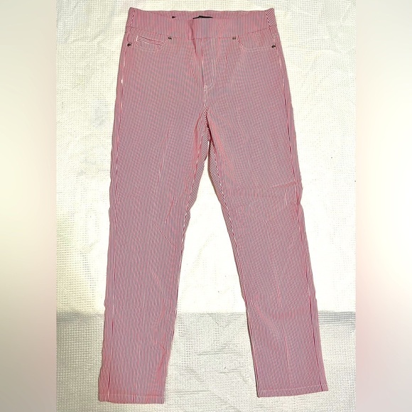 Mario Serrani Pants - Mario Serrani Italy Striped Pink Pants Women’s Sz Small